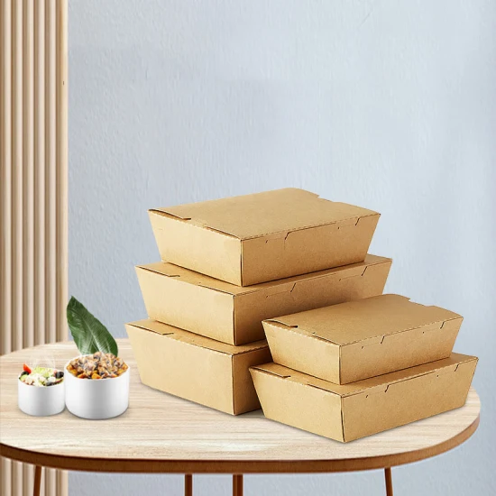 Caja de embalaje de postre para hornear desechable de tamaño personalizado, caja de papel Kraft con ventana, paquete de comida para llevar