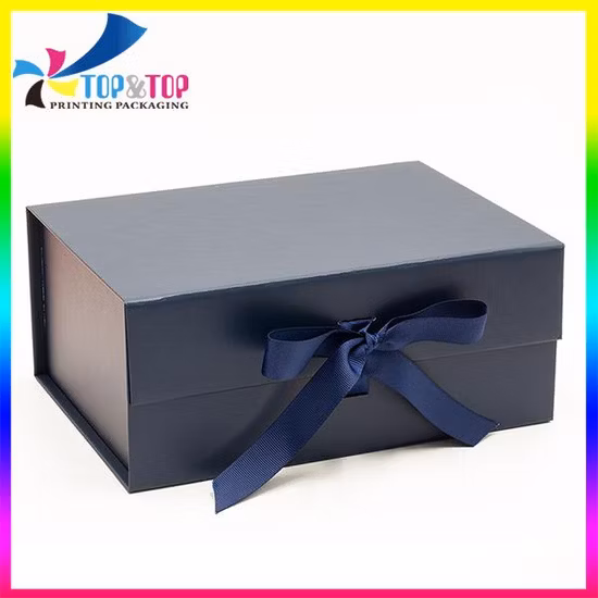 Caja de regalo de perfume con cierre magnético negro plegable personalizado, fabricante de cajas de papel para embalaje de ropa rosa
